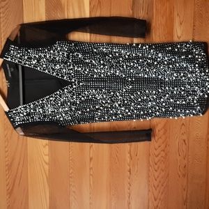 Boston Proper Black Midi Evening Dress (Size 6)